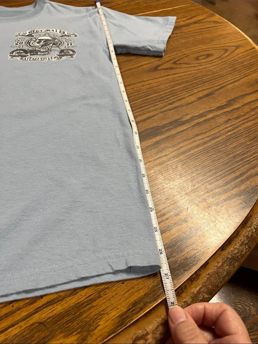 Light Blue Graphic Pocket-Print Men’s T-Shirt
